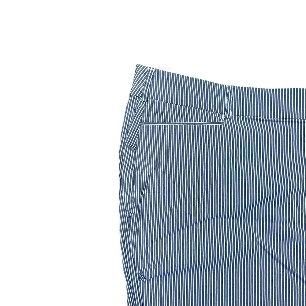 NWT LANE BRYANT Grey & White Stripped Pants W/ Elastic Waistline Size 26 - Picture 3 of 7